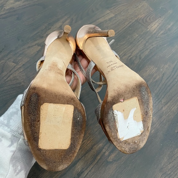 JIMMY CHOO
Marianne Strappy Crisscross Sandal, Gold - Picture 11 of 13